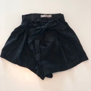 ASOS Black Tie-Waisted Shorts